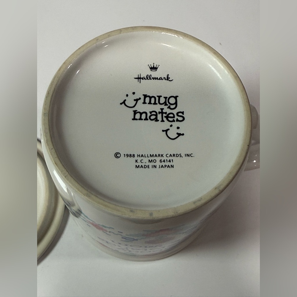 Vintage 1988 Hallmark Mug Mates Mom Coffee Mug w/ Lid Made in Japan - Picture 8 of 8